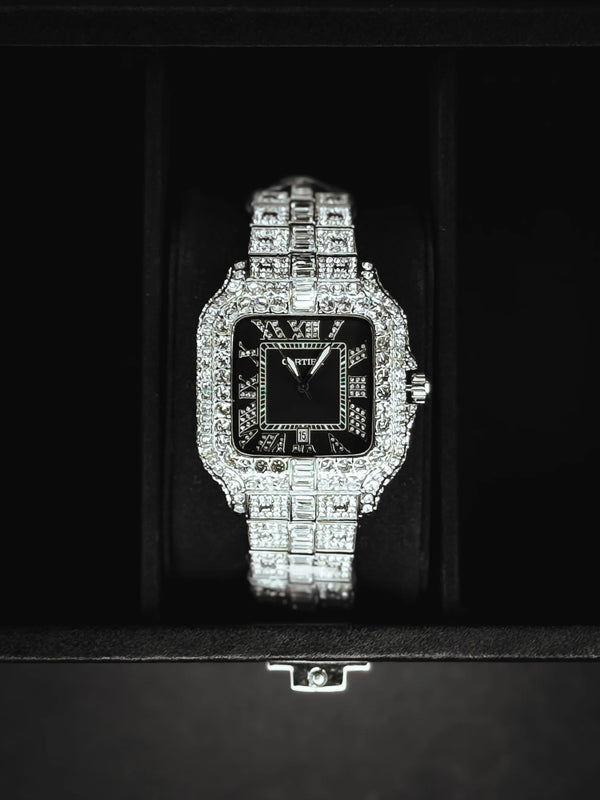 Iced Out Black Dial King Watch